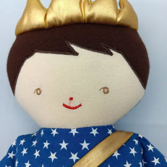 Handsome Prince Cuddle Toy Alimrose Design Australia Hand Embroidered Face 18in - Picture 9 of 11